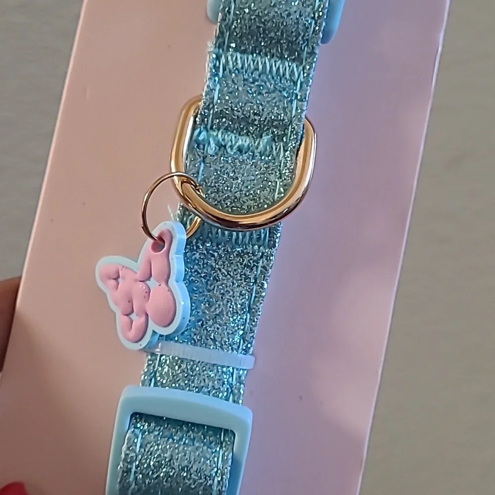 Paris Hilton Sparkling Blue Dog Collar